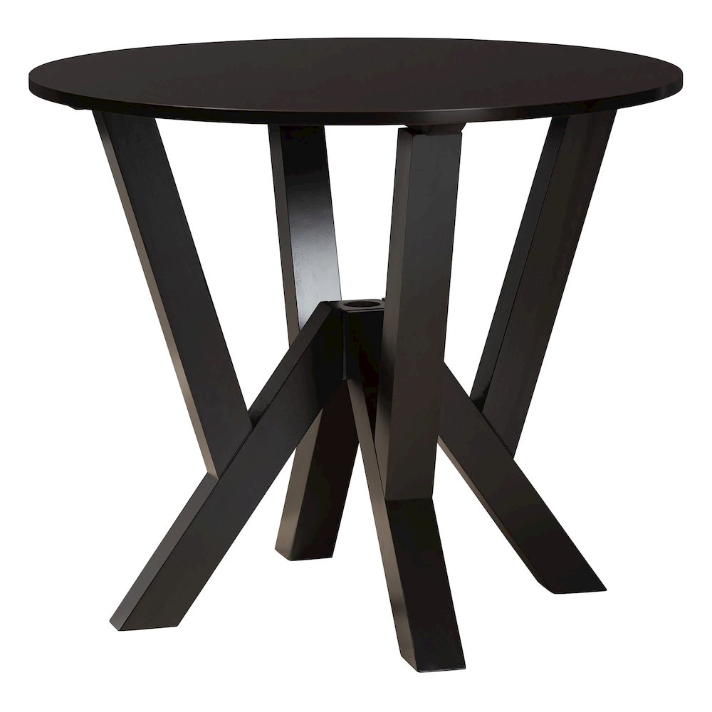 Ariane Modern Sand Fabric and Dark Brown Finished Wood 5-Piece Dining Set