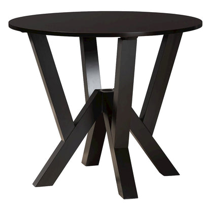 Ariane Modern Grey Fabric and Dark Brown Finished Wood 5-Piece Dining Set