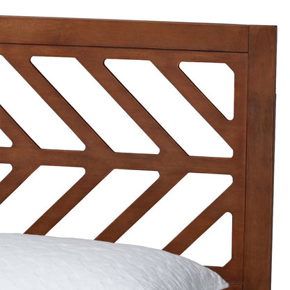 Zola Platform Bed Mid-Century Modern Bed with Cutout Headboard, Queen