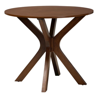 Sadie Modern Grey and Walnut Brown Wood 5-Piece Dining Set