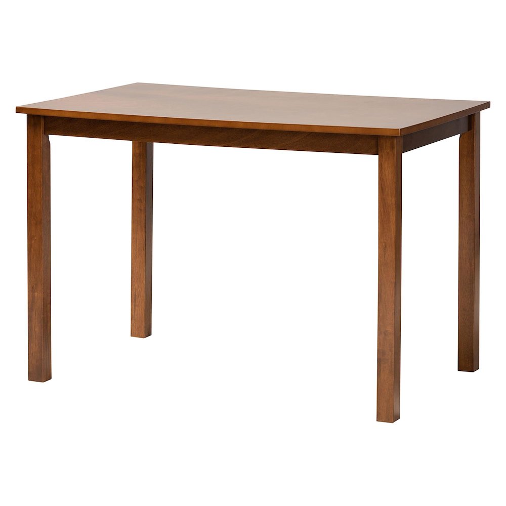 Renaud Modern Grey and Walnut Brown Wood 5-Piece Dining Set