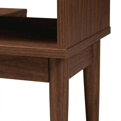 Modern TV Stand with Black Finish, Spacious Storage and Open Shelves