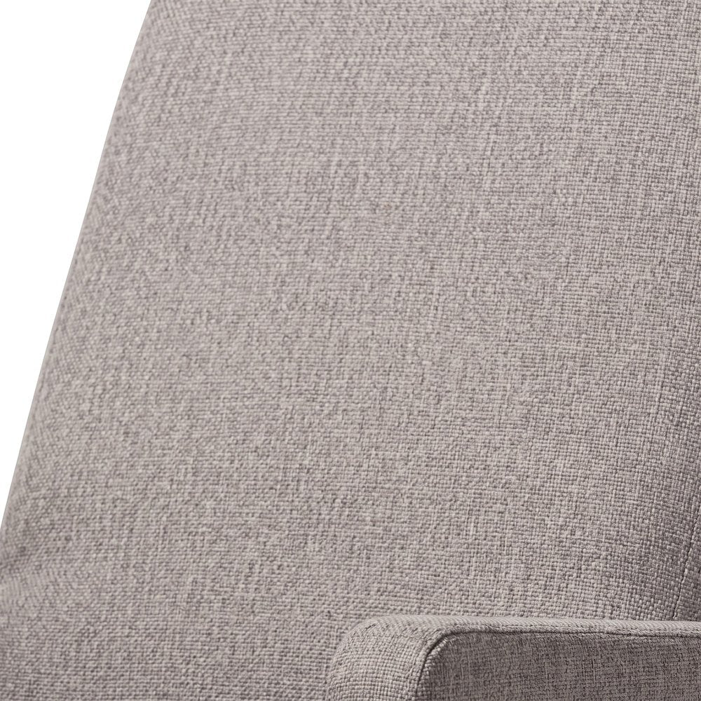 FurniFact Glider Rocking Chair with Fabric-Upholstered High Back, Grey