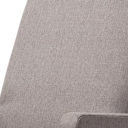 FurniFact Glider Rocking Chair with Fabric-Upholstered High Back, Grey