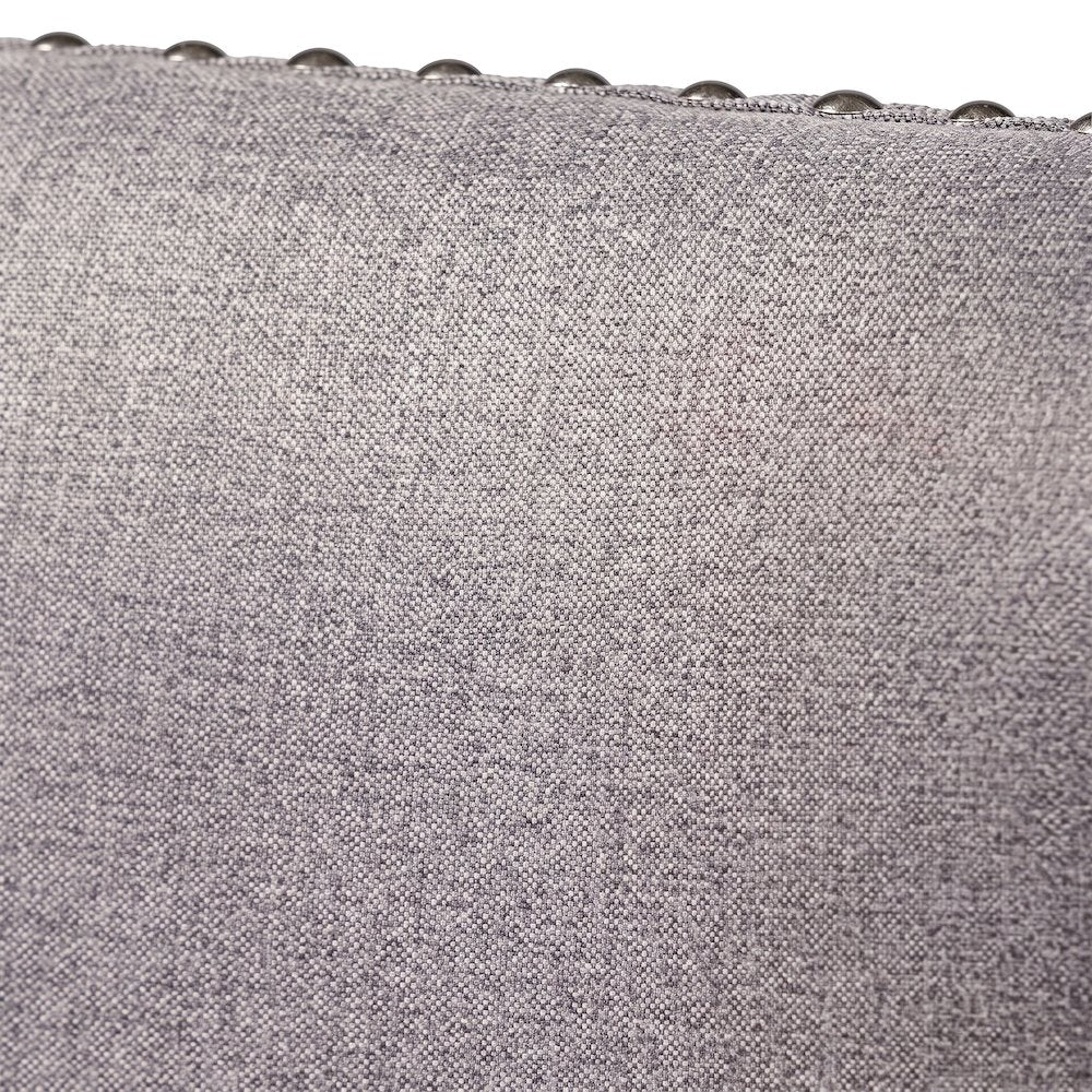 FurniFact Bench with Button-Tufted Fabric-Upholstered Back and Seat, Grey