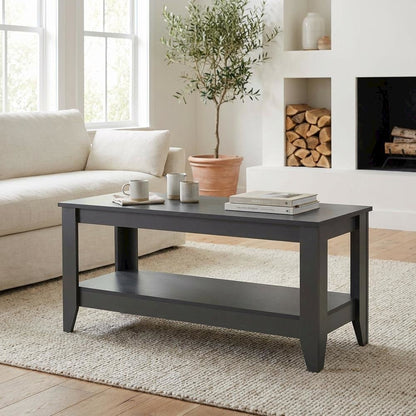 Grey MDF Coffee Table Modern Style with Sturdy Frame and Easy Care