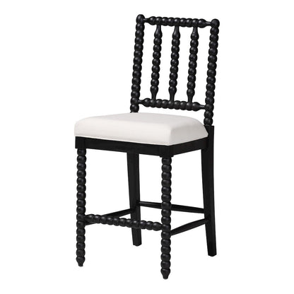 Deya Bobbin Counter Stool, Black
