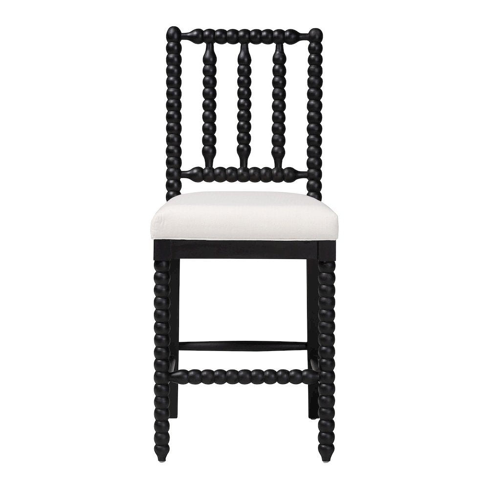 Deya Bobbin Counter Stool, Black