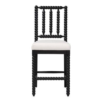 Deya Bobbin Counter Stool, Black