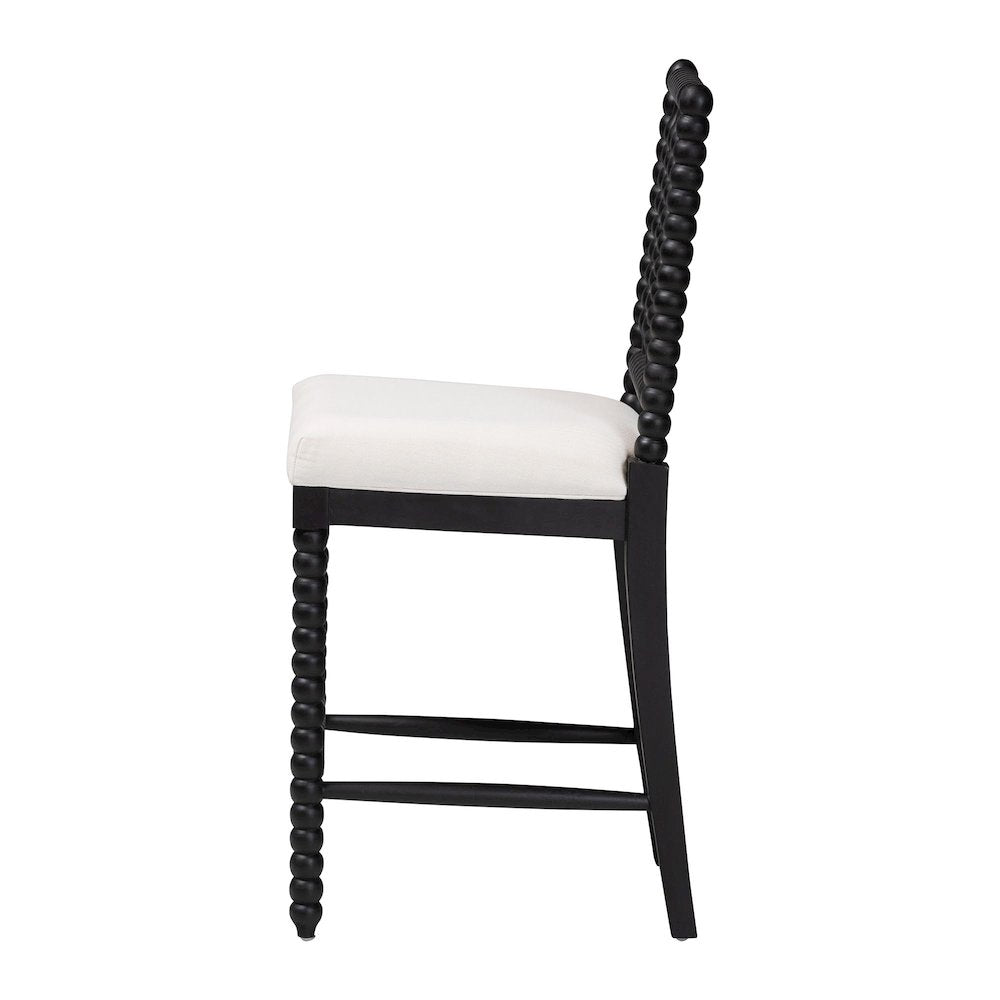 Deya Bobbin Counter Stool, Black