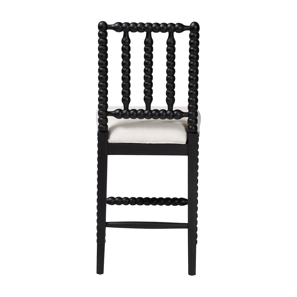 Deya Bobbin Counter Stool, Black