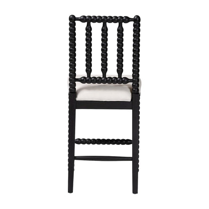 Deya Bobbin Counter Stool, Black