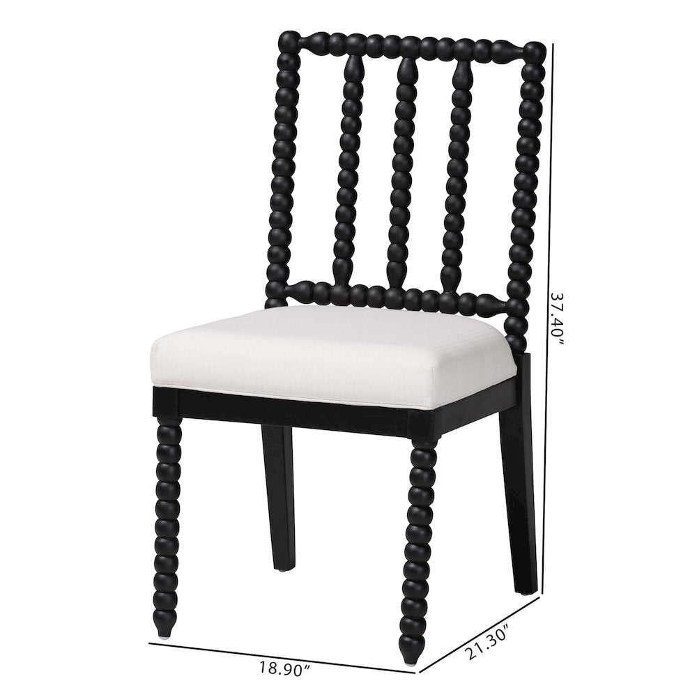 Deya Bobbin Dining Chair, Black
