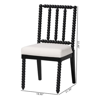 Deya Bobbin Dining Chair, Black