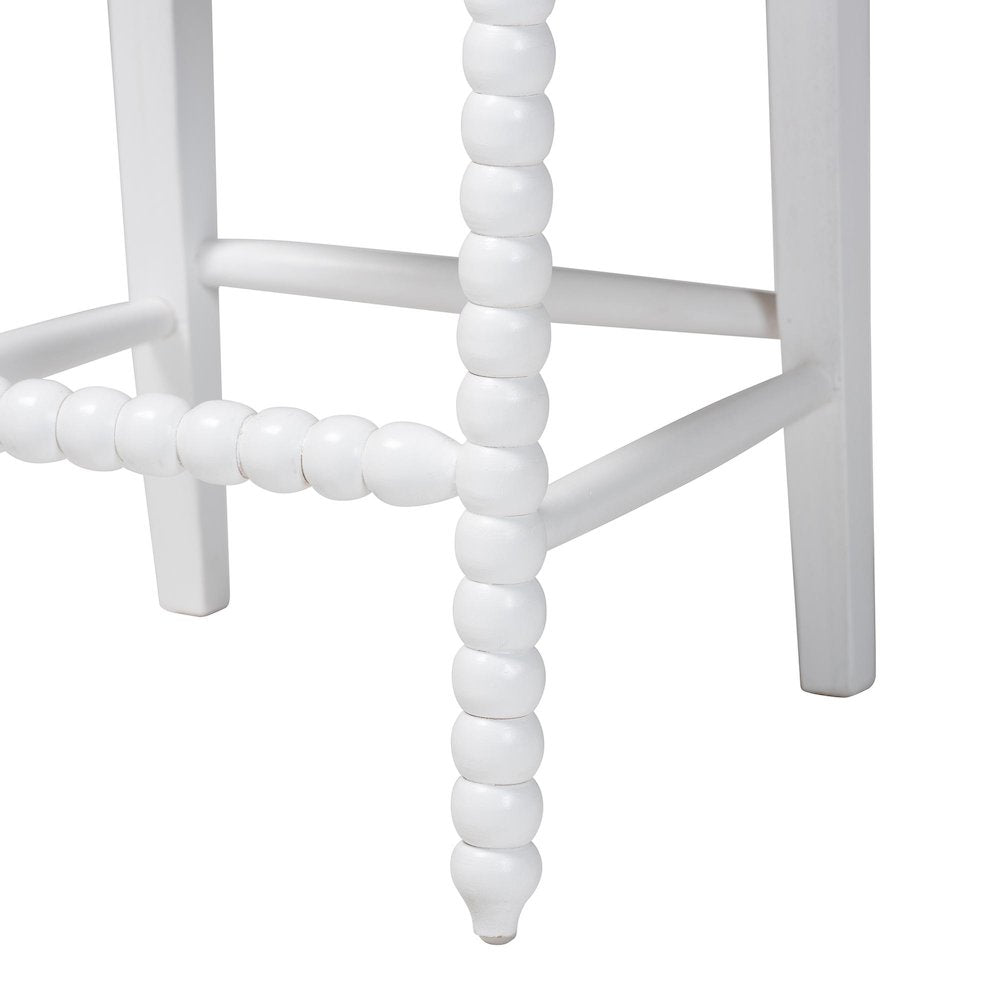 Deya Bobbin Counter Stool, White