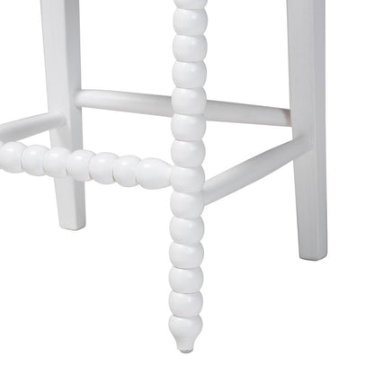 Deya Bobbin Counter Stool, White