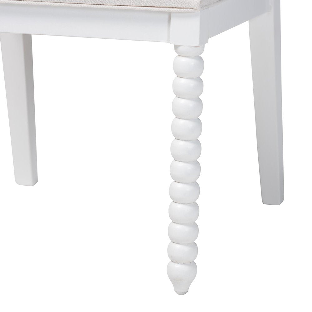 Deya Bobbin Dining Chair, White