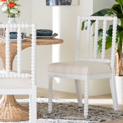 Deya Bobbin Dining Chair, White