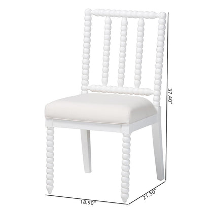 Deya Bobbin Dining Chair, White