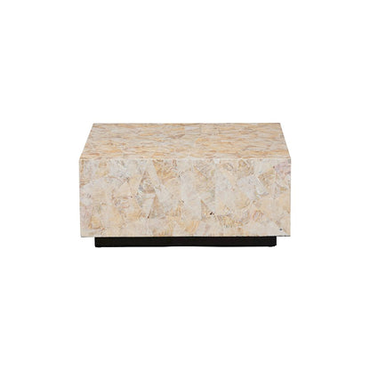 Fraley Capiz Shell Coffee Table with Plinth Base
