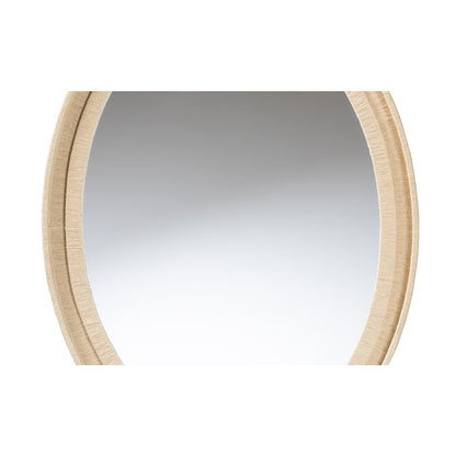 bali & pari Lailan Woven Grasscloth Mirror, Oval, Beige