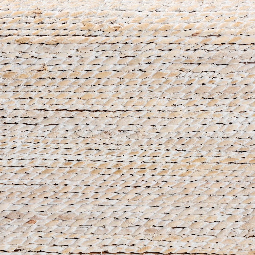 Lejane Woven Seagrass Console Table - Handwoven Wicker Waterfall Accent Table