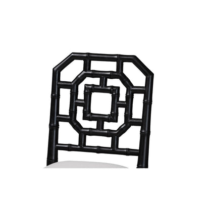 bali & pari Boone Counter Stool with Chinoiserie Design, Black