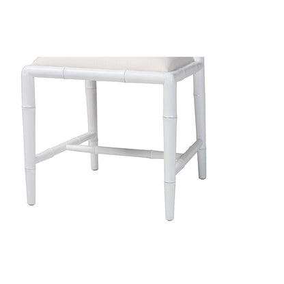 bali & pari Boone Dining Chair with Chinoiserie Design, White
