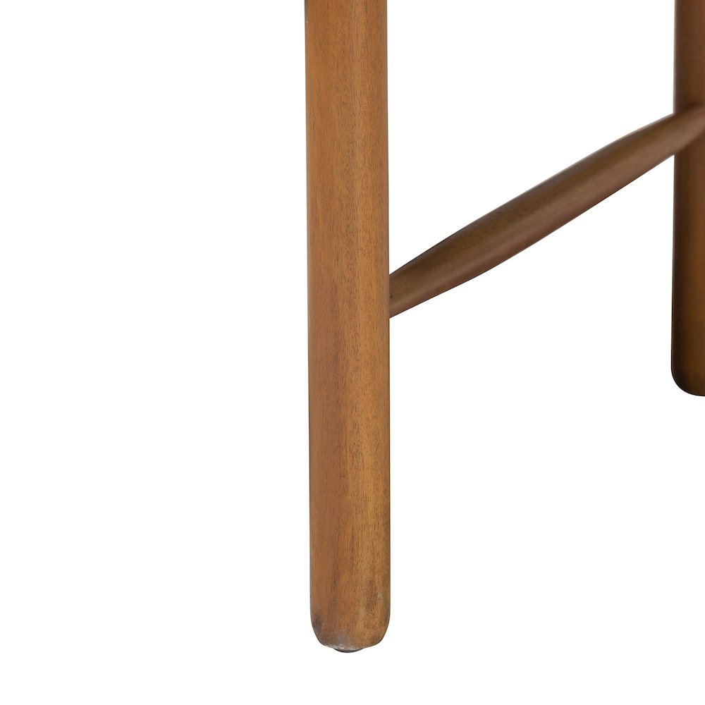 Elvera Woven Seagrass and Mahogany Wood Dining Chair