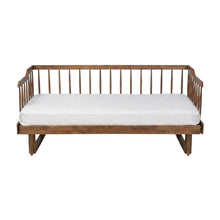 Rubberwood Expandable Twin to King Spindle Daybed, Transitional Style, Walnut