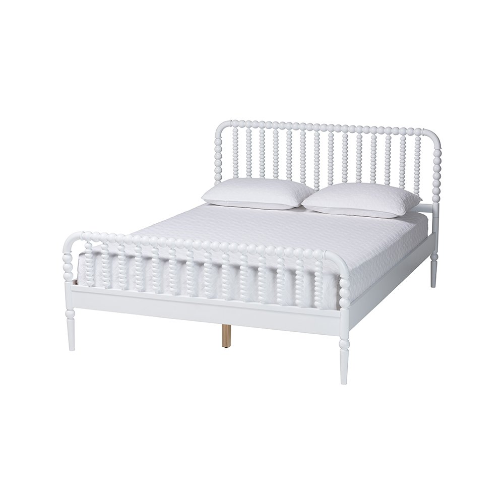 Lucera Platform Bed, White, King