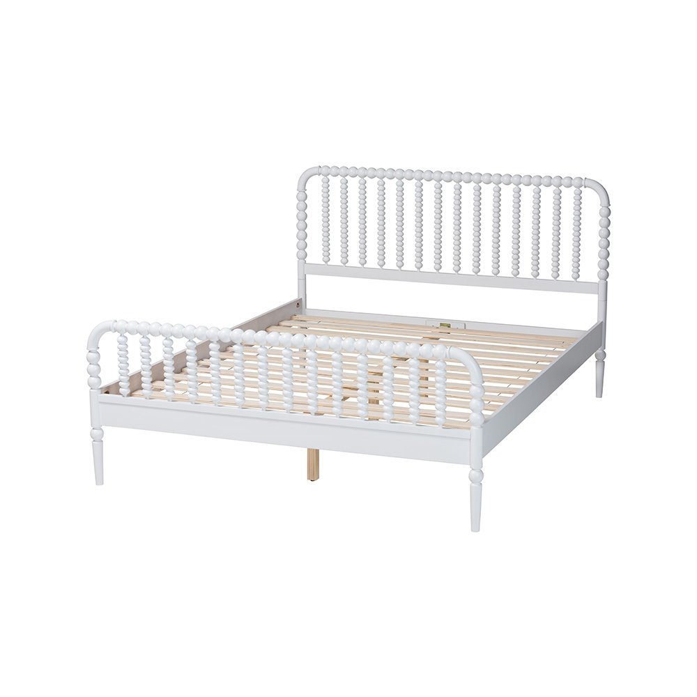 Lucera Platform Bed, White, King