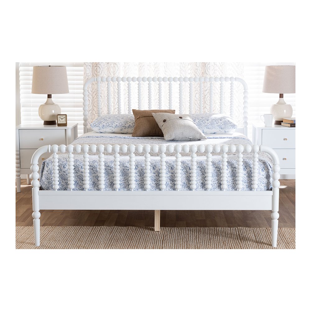 Lucera Platform Bed, White, King