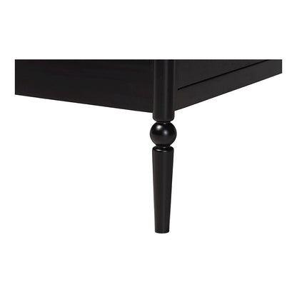 Baxton Studio Lucera 6-Drawer Platform Bed with Bobbin Frame, Twin, Black
