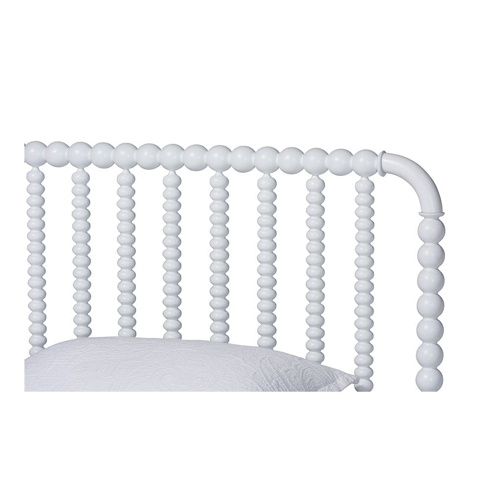 Baxton Studio Lucera 6-Drawer Platform Bed with Bobbin Frame, Twin, White