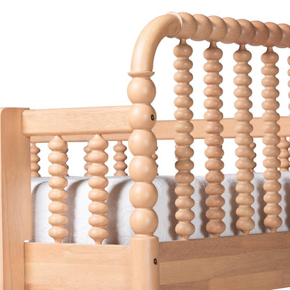 Baxton Studio Lucera Bobbin Bunk Bed with Ladder, Beech Brown