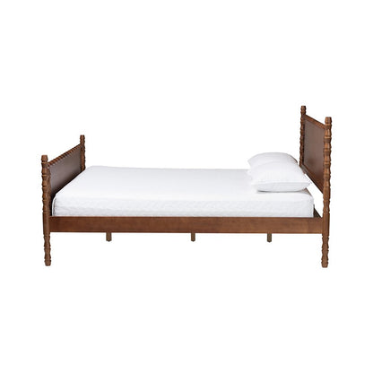 Baxton Studio Danette Bobbin Wood Platform Bed, Queen