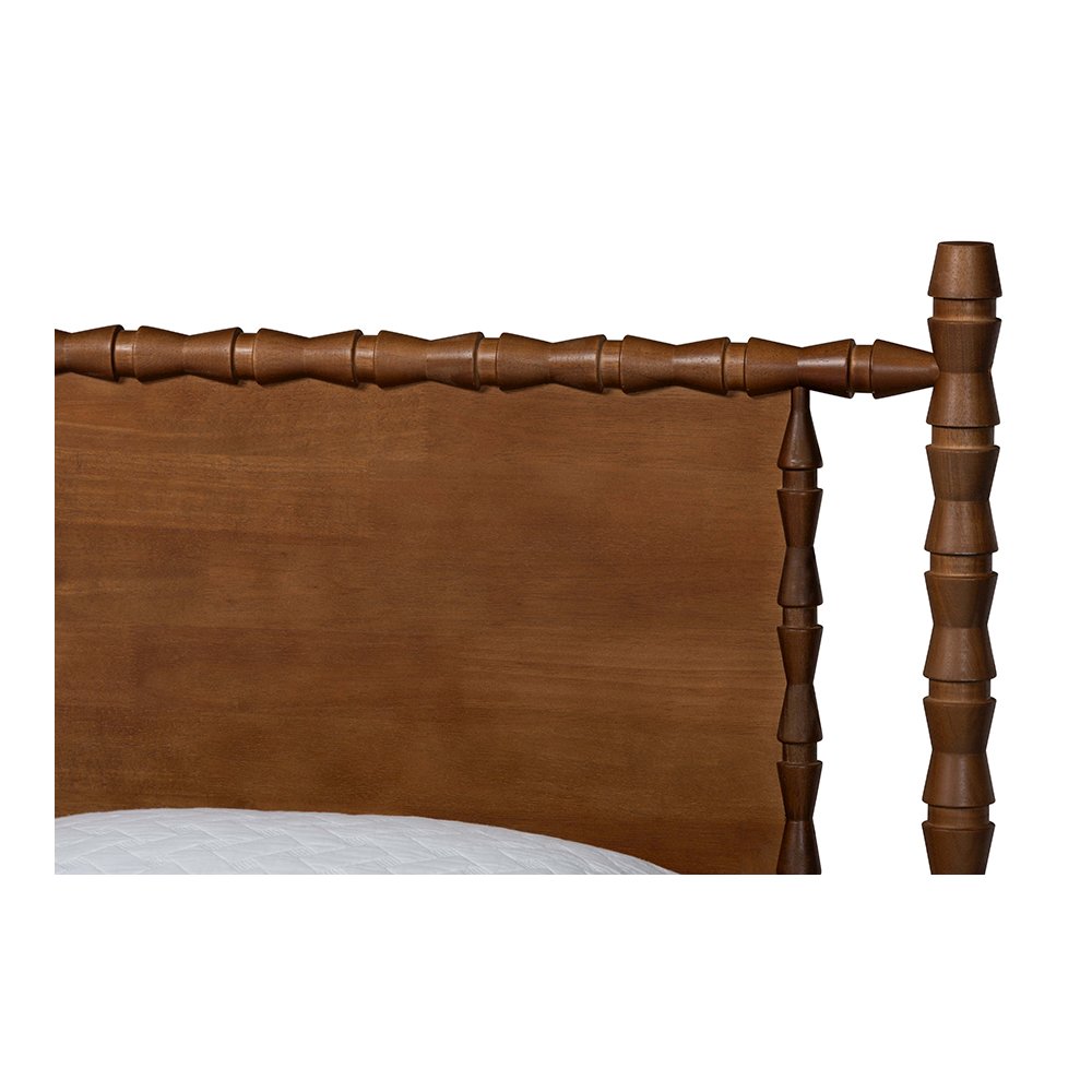Baxton Studio Danette Bobbin Wood Platform Bed, Queen