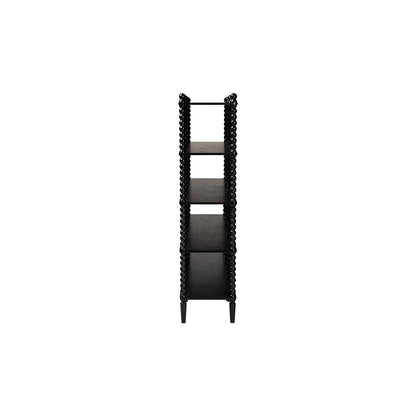 Baxton Studio Lucera Bobbin 5-Tier Display Shelf, Black