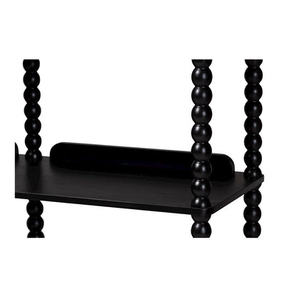 Baxton Studio Lucera Bobbin 5-Tier Display Shelf, Black