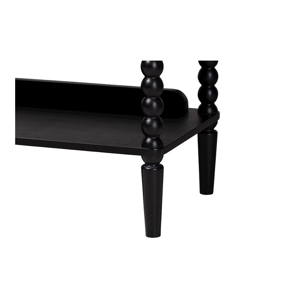 Baxton Studio Lucera Bobbin 5-Tier Display Shelf, Black