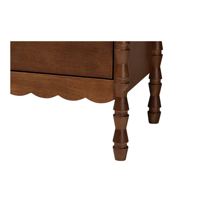 Baxton Studio Danette Bobbin Wood 4-Drawer Chest