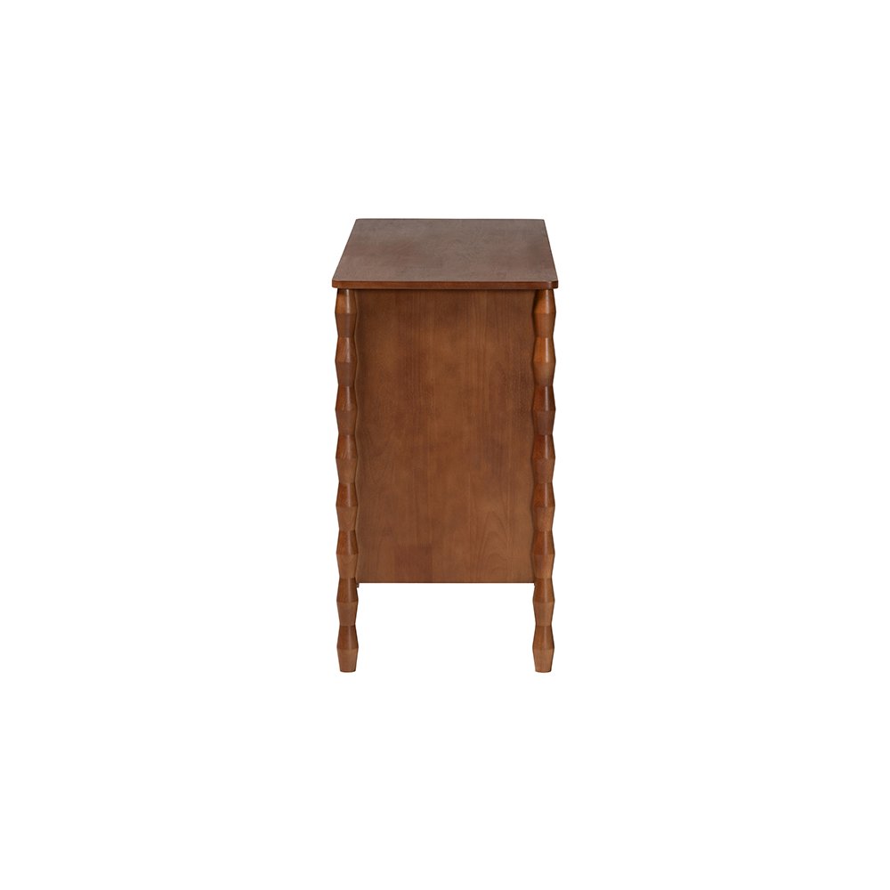 Baxton Studio Seamus 6-Drawer Dresser with Carved Bobbin Frame
