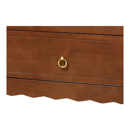 Baxton Studio Seamus 6-Drawer Dresser with Carved Bobbin Frame