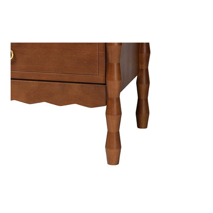 Baxton Studio Seamus 6-Drawer Dresser with Carved Bobbin Frame