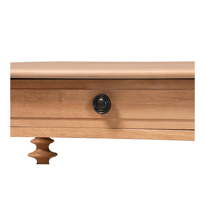 Neviah 1-Drawer Nightstand, Beech Brown