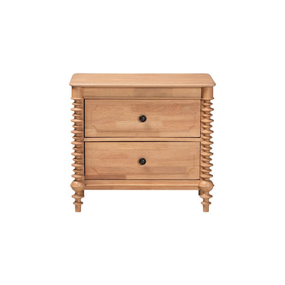 Neviah 2-Drawer Nightstand, Beech Brown
