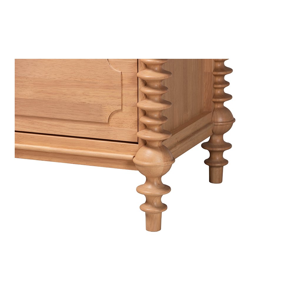 Neviah 2-Drawer Nightstand, Beech Brown