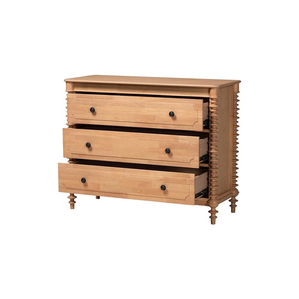 Neviah 3-Drawer Chest, Beech Brown