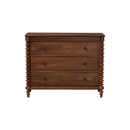 Neviah 3-Drawer Chest, Walnut Brown